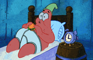 Eten in bed Spongebob