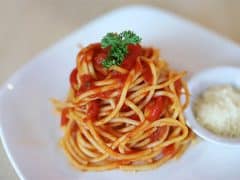 Spaghetti met tomatensaus